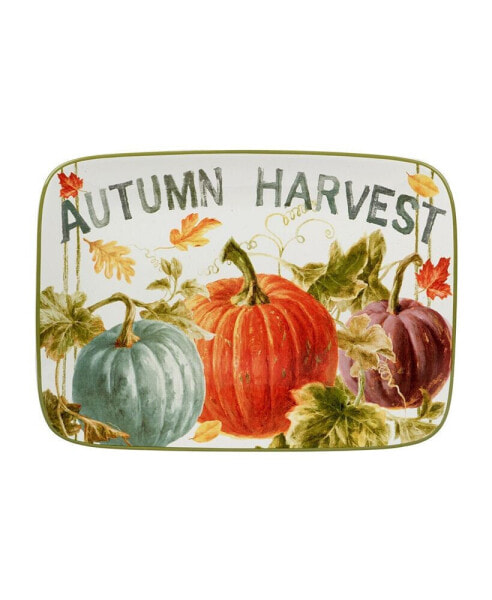 Autumn Harvest Rectangular Platter, 14" x 10"
