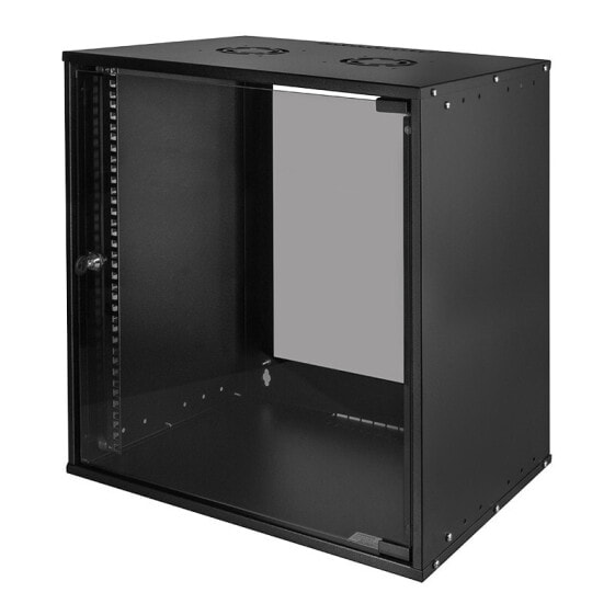 LogiLink W12C55B - Wall mounted rack - 12U - 40 kg - 14 kg - Black