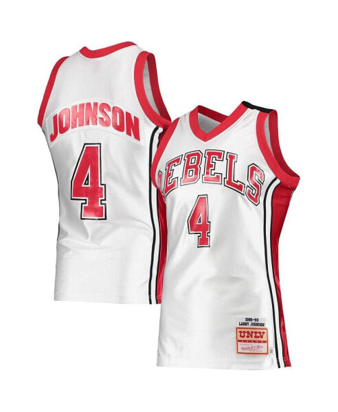 Men's Larry Johnson White UNLV Rebels 1989-90 Authentic Throwback Jersey