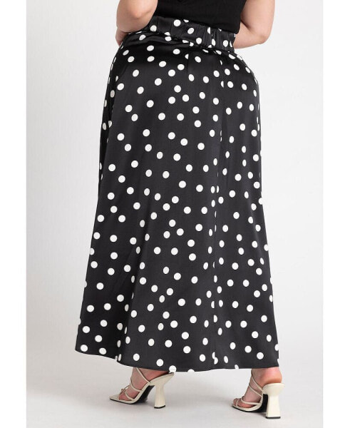 Plus Size Maxi Skirt With Tie Waist