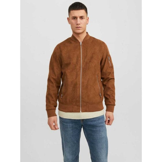 JACK & JONES Rocky Faux Suede bomber jacket