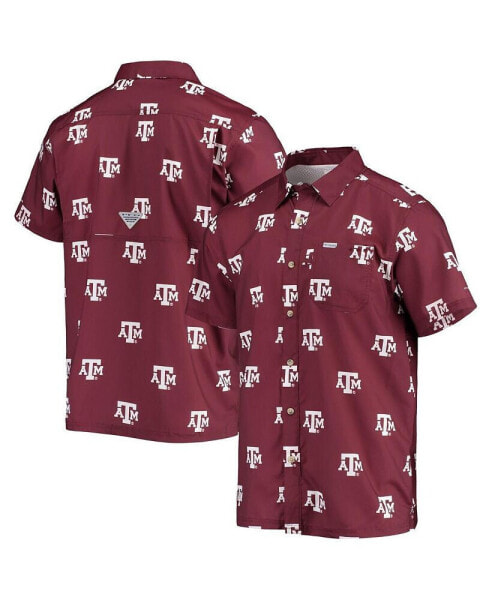 Men's Maroon Texas A&M Aggies Super Slack Tide Omni-Shade Button-Up Shirt