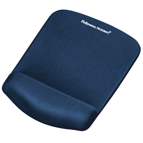 Fellowes 9287302 - Blue - Monochromatic - Fabric - Foam - Wrist rest - Non-slip base