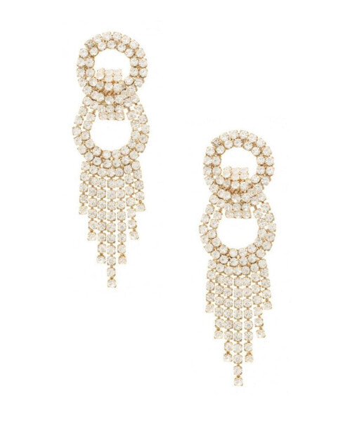 Dancing Crystal Chain Fringe Earrings