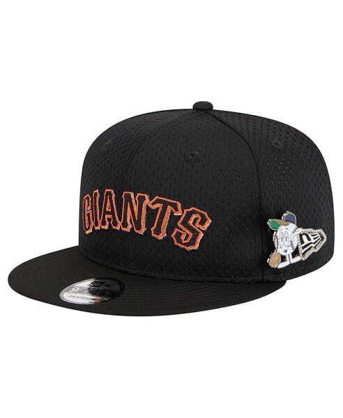 Men's Black San Francisco Giants Post Up Pin 9FIFTY Snapback Hat