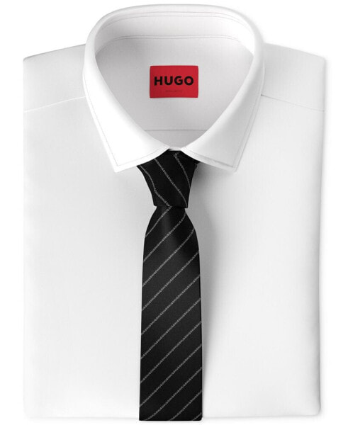 Галстук шелковый в полоску Hugo Boss HUGO мужской