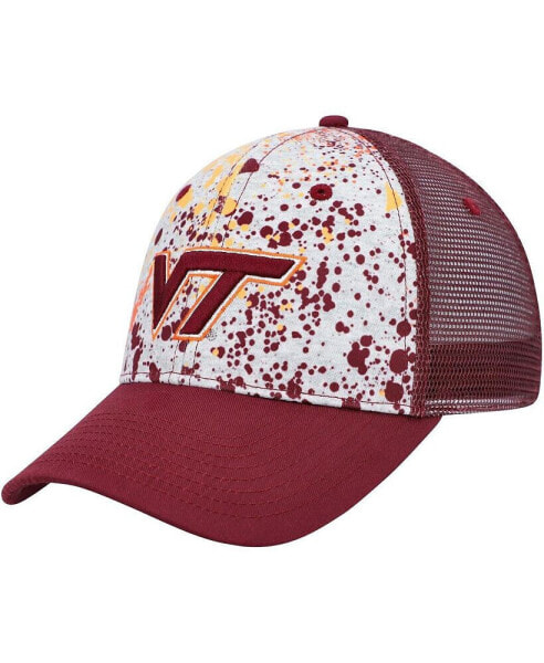 Бейсболка Colosseum мужская серая, бордовая Virginia Tech Hokies Love FernSnapback