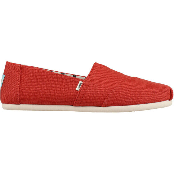 TOMS Alpargata Canvas Slip On Womens Red Flats Casual 10016224T