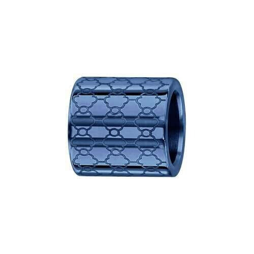 Blue steel bead for bracelets BAS1027_3