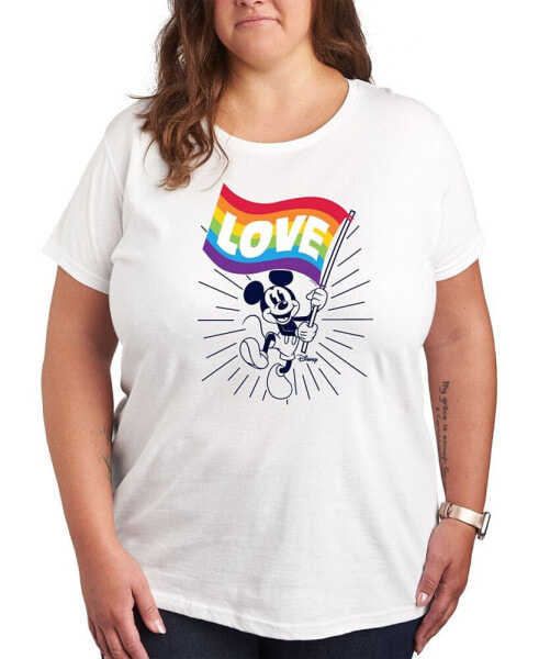 Air Waves Trendy Plus Size Disney Pride Graphic T-shirt