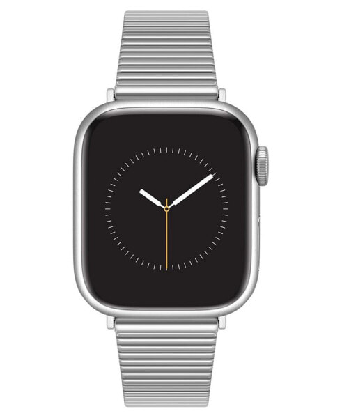 Ремешок для часов Anne Klein Silver-Tone Stainless Steel Ribbed Bracelet 42/44/45/Ultra/Ultra 2 Apple Watch