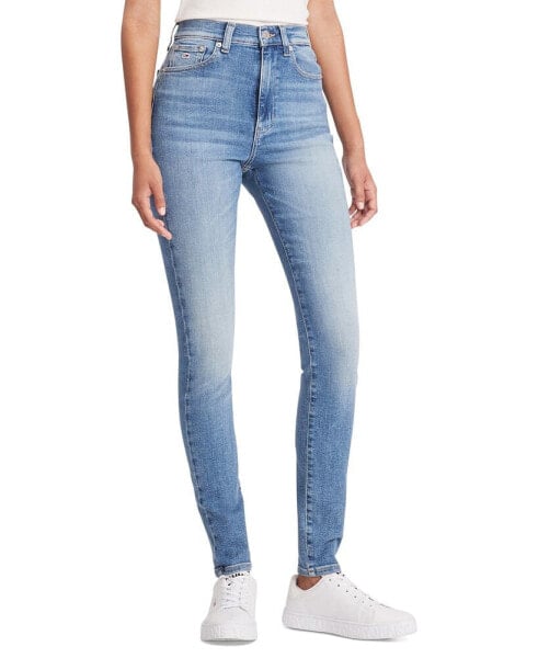 Джинсы Tommy Jeans женские Сильвия с высокой посадкой и узкими брючинами