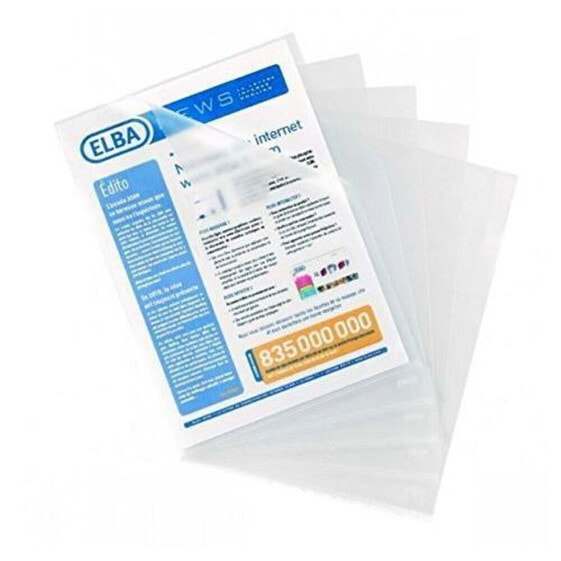ELBA Standard fingernail dossier folder plastic folio 140 mc leather box of 100 units