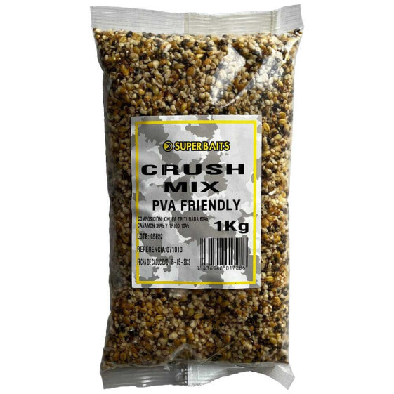 SUPERBAITS Crush Mix 1kg Cooked Seeds