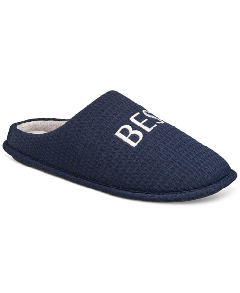 Men's Best Dad Embroidered Slippers, Created for Macy's