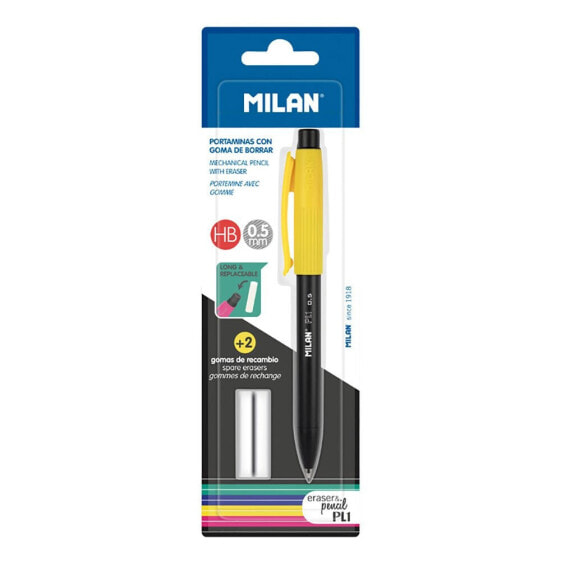 MILAN Blister Pack Pl1 0.5 mm Mechanical Pencil+2 Spare Erasers