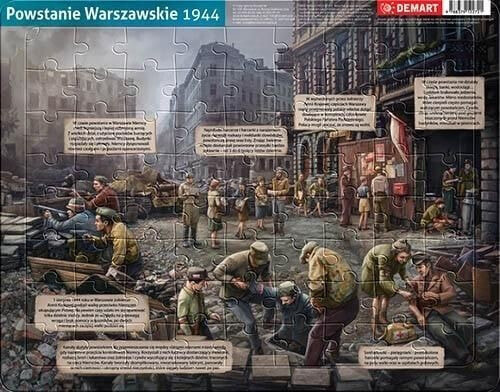Demart Puzzle ramkowe - Powstanie Warszawskie 1944