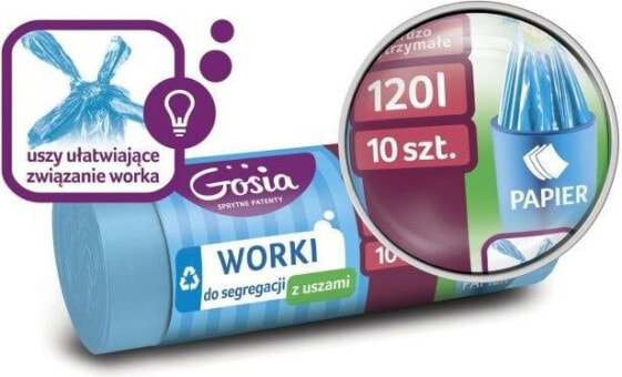 Politan Gosia Worki do segregacji 120l Niebies. 10szt GOSIA