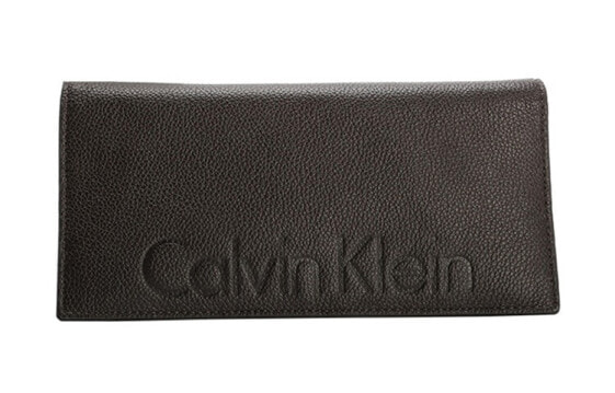 CK/Calvin Klein CK 字母LOGO印花商务通勤 钱包 男款 棕色 / Сумка CKCalvin Klein CK LOGO 79473BRN