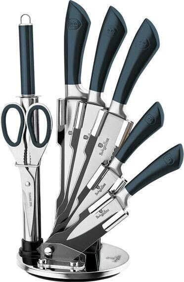 Набор ножей на подставке Berlinger Haus Metallic Line Aquamarine Edition BH/2415, 8 шт.