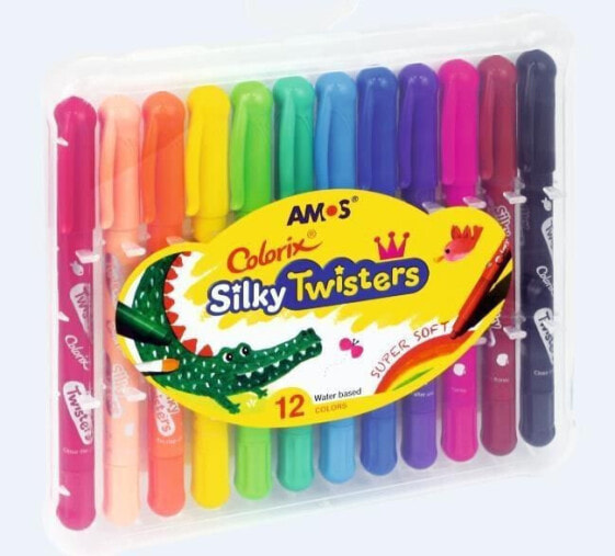 Amos Kredki Silky Twisters 12 kolorów
