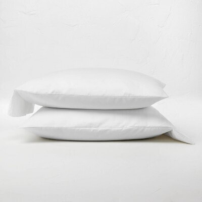 500 Thread Count Washed Supima Sateen Solid Pillowcase Set - Casaluna