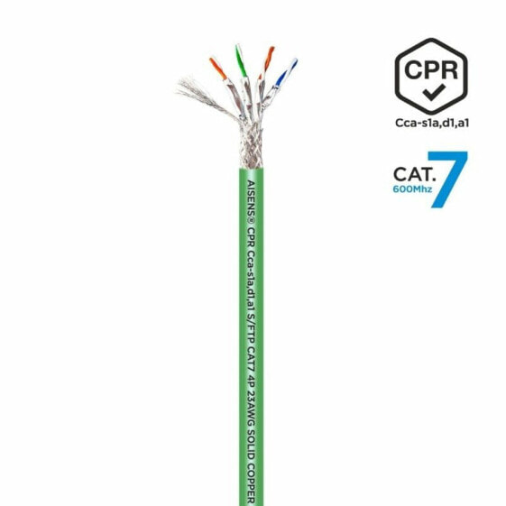 Жесткий сетевой кабель FTP кат. 7 Aisens AWG23 Зеленый 305 m