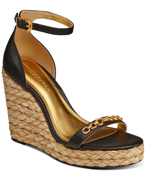 Yulissa Embellished Ankle-Strap Espadrille Wedge Sandals