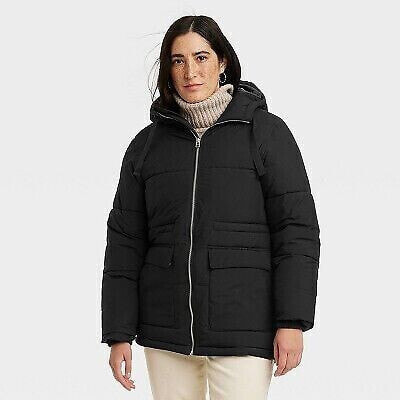 Women's Puffer Jacket - Universal Thread Black L