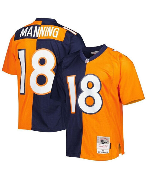 Men's Peyton Manning Navy, Orange Denver Broncos 2015 Split Legacy Replica Jersey