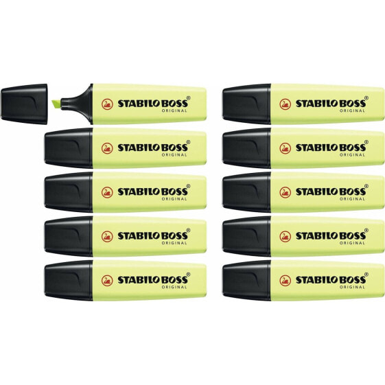 Флуоресцентный маркер Stabilo Boss Лаймовый зеленый 10 Предметы