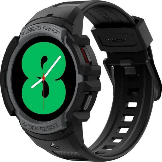Аксессуар для умных часов Spigen Ремешок Spigen Rugged Armor Pro для Samsung Galaxy Watch 4 44 мм Черно-серый