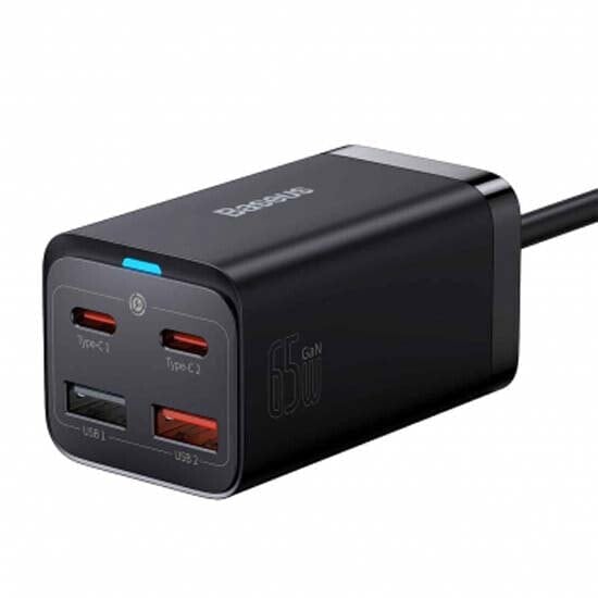 BASEUS GaN3 Pro 2xUSB-A 2xUSB-C With USB-C usb-a and usb-c wall charger 3A 65W