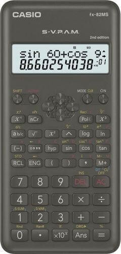 Черный школьный калькулятор Casio (FX 82 MS 2E)