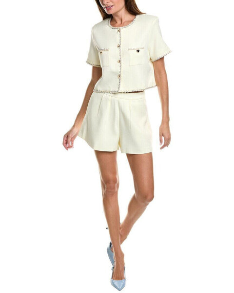 Femme Society 2Pc Jacket & Short Set Women's White L