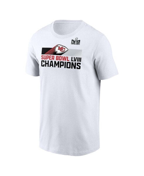 Men's White Kansas City Chiefs Super Bowl LVIII Champions Roster T-shirt