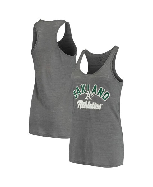 Women's Charcoal Oakland Athletics Multi-Count Tank Top