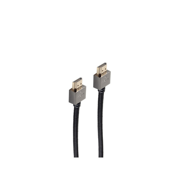 ShiverPeaks BS20-15025 - 1 m - HDMI Type A (Standard) - HDMI Type A (Standard) - 18 Gbit/s - Black - Grey