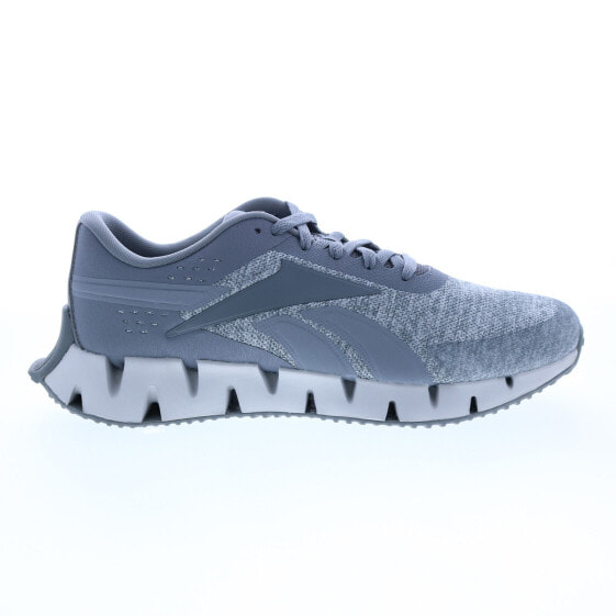 Reebok Zig Dynamica 2.0 Mens Gray Canvas Lace Up Athletic Running Shoes