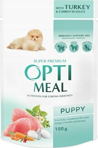 Synteza OPTIMEAL PIES sasz.100g PUPPY INDYK MARCHEWKA w sosie /12