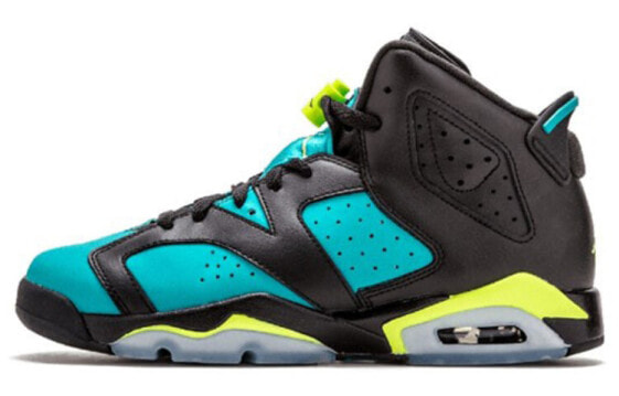 Jordan Air Jordan 6 Retro Turbo Green (GS) 减震防滑 中帮 复古篮球鞋 女款 黑蓝 / Кроссовки Jordan Air Jordan 543390-043