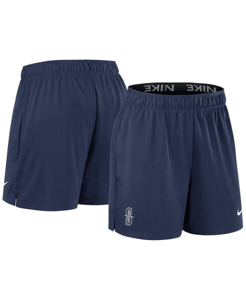 Women's Navy Seattle Mariners Authentic Collection Knit Shorts