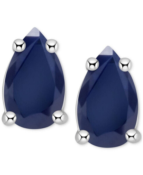 Tanzanite Pear-Shape Stud Earrings (3/8 ct. t.w.) in 14k White Gold (Also in Emerald, Ruby & Sapphire)