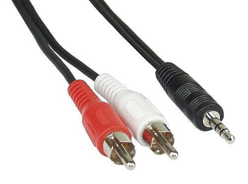 InLine Audio cable 2x RCA male / 3.5mm Stereo male 1m