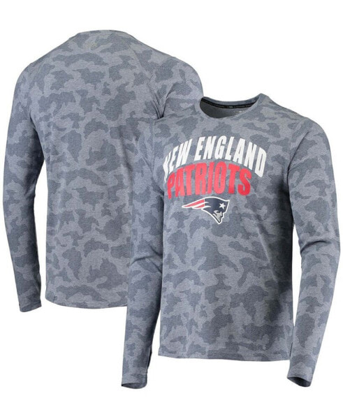 Men's Navy New England Patriots Camo Performance Long Sleeve T-shirt