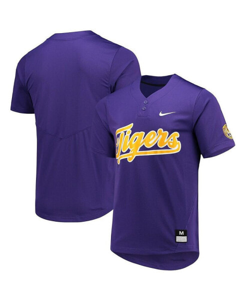 Men's and Women's Purple LSU Tigers Two-Button Replica Softball Jersey