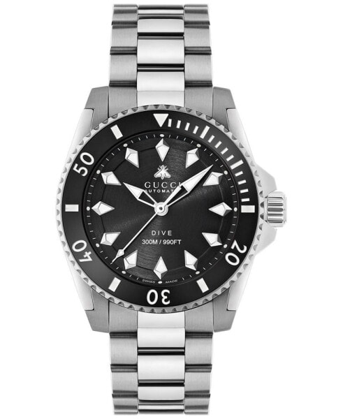 Men's Swiss Automatic Dive Stainless Steel Bracelet Watch 40mm