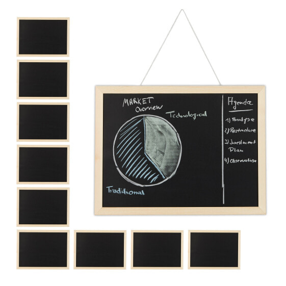 10 x Kreidetafel mit Holzrahmen 30x40 cm