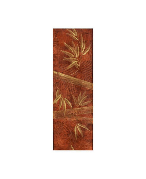 Pablo Esteban Bamboo Over Red Canvas Art - 15.5" x 21"