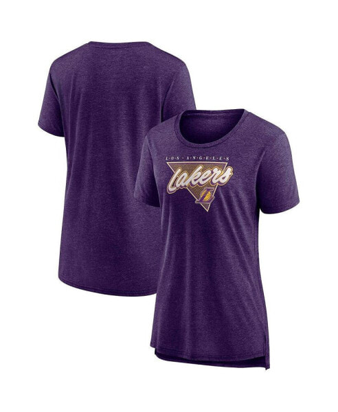 Women's Heathered Purple Los Angeles Lakers True Classics Tri-Blend T-shirt